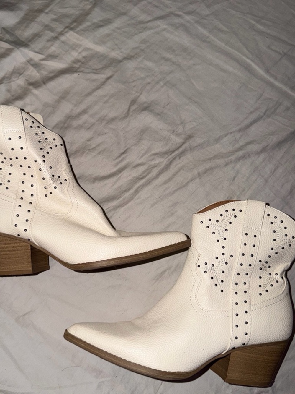 Target White Studded Western Booties for Women